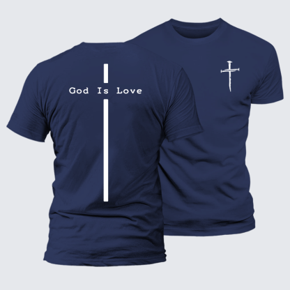 God Is Love Jesus God Christian Premium Mercerized Cotton Tee