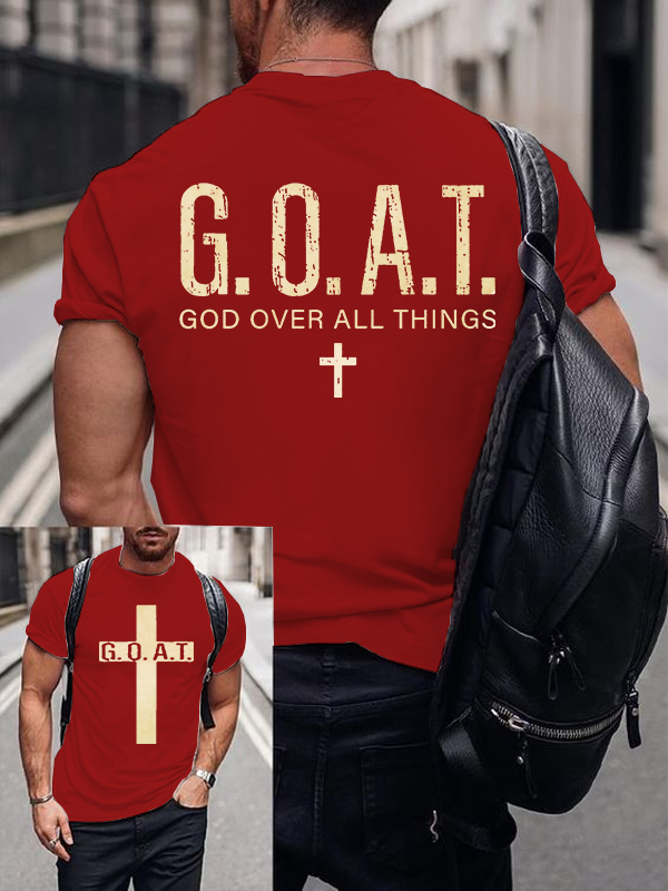 God over All Things Jesus God Christian Cotton T-Shirt