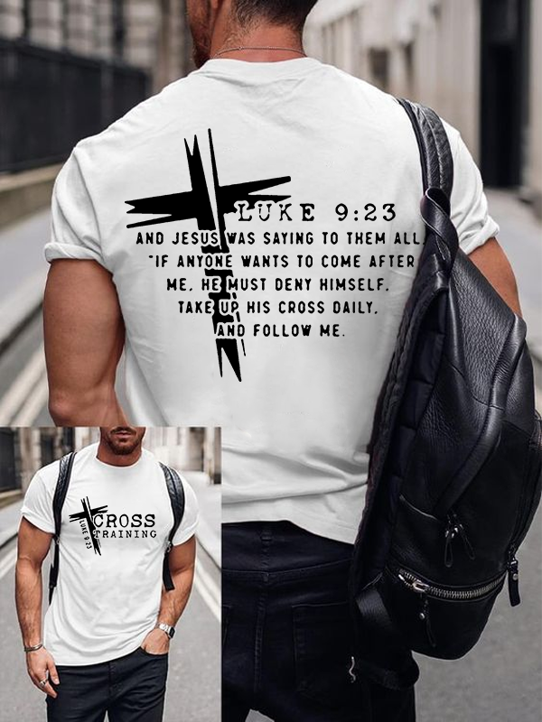 Cross Training Jesus God Christian Cotton T-Shirt