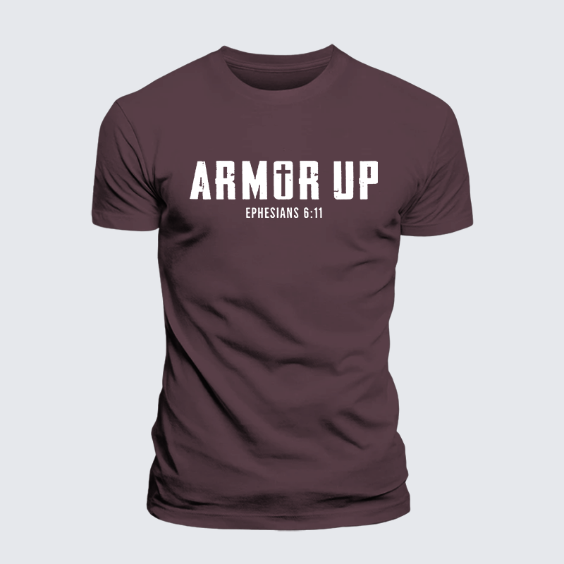 Armor Up Jesus God Christian Premium Mercerized Cotton Tee