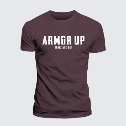 Armor Up Jesus God Christian Premium Mercerized Cotton Tee