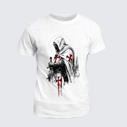 Crusader Spirit Jesus God Christian Cotton T-Shirt