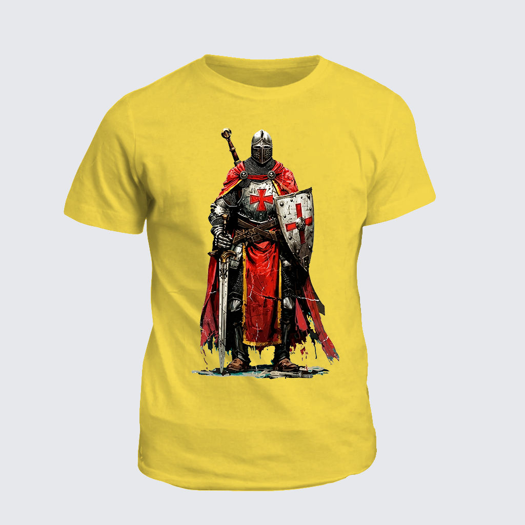 Crusaders Jesus God Christian Cotton T-Shirt