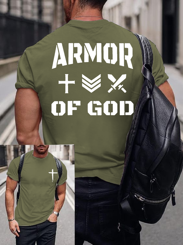 Armor Of God Jesus God Christian Cotton T-Shirt