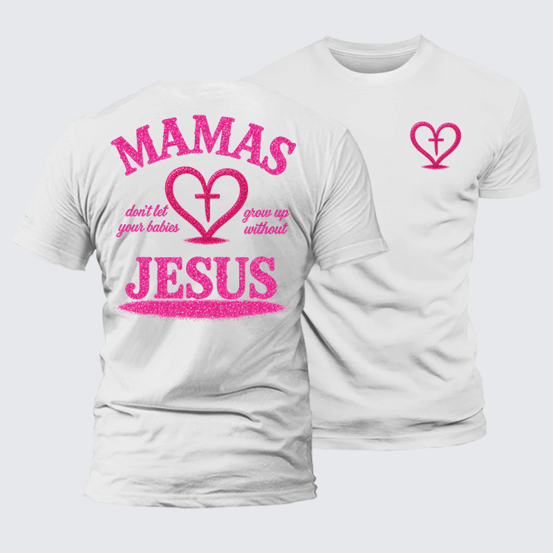 Blossoms Of Faith And Love Jesus God Christian Premium Mercerized Cotton Tee