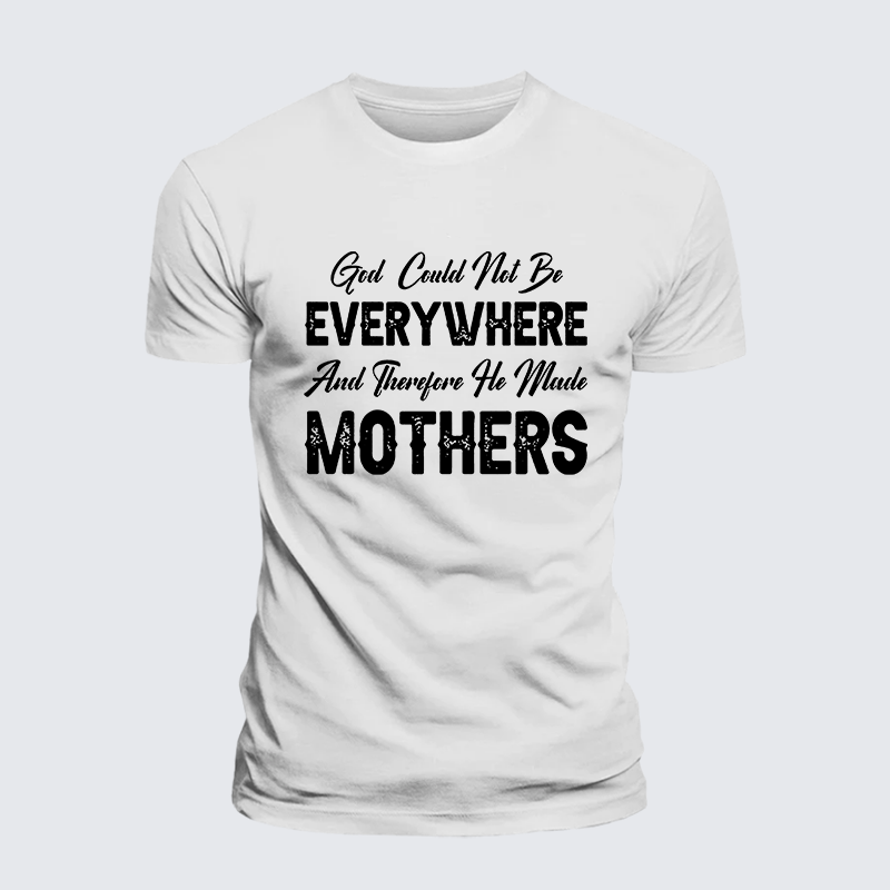 God Made Mothers  Jesus God Christian Premium Mercerized Cotton Tee