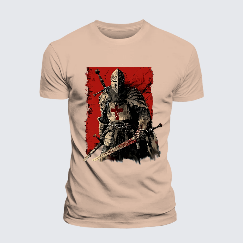 Templar Honor Jesus God Christian Premium Mercerized Cotton Tee