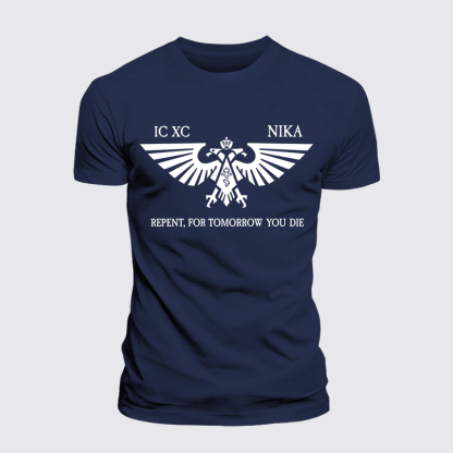 Orthodox Warhammer Jesus God Christian Premium Mercerized Cotton Tee