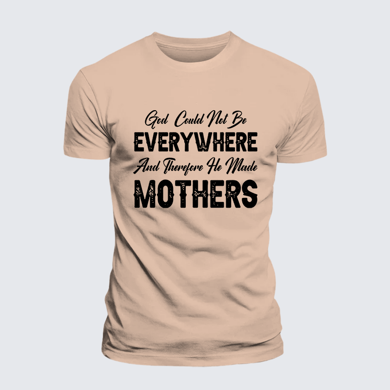 God Made Mothers  Jesus God Christian Premium Mercerized Cotton Tee
