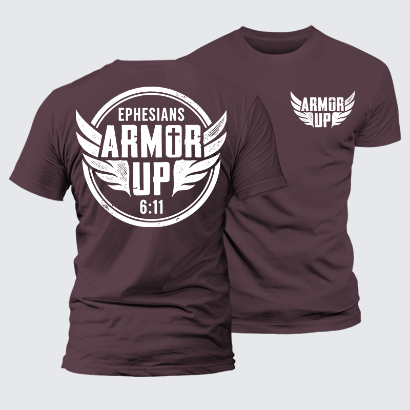 Armor Up Jesus God Christian Premium Mercerized Cotton Tee