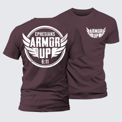 Armor Up Jesus God Christian Premium Mercerized Cotton Tee