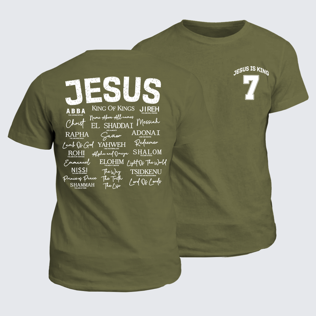 Jesus Is King Jesus God Christian Cotton T-Shirt