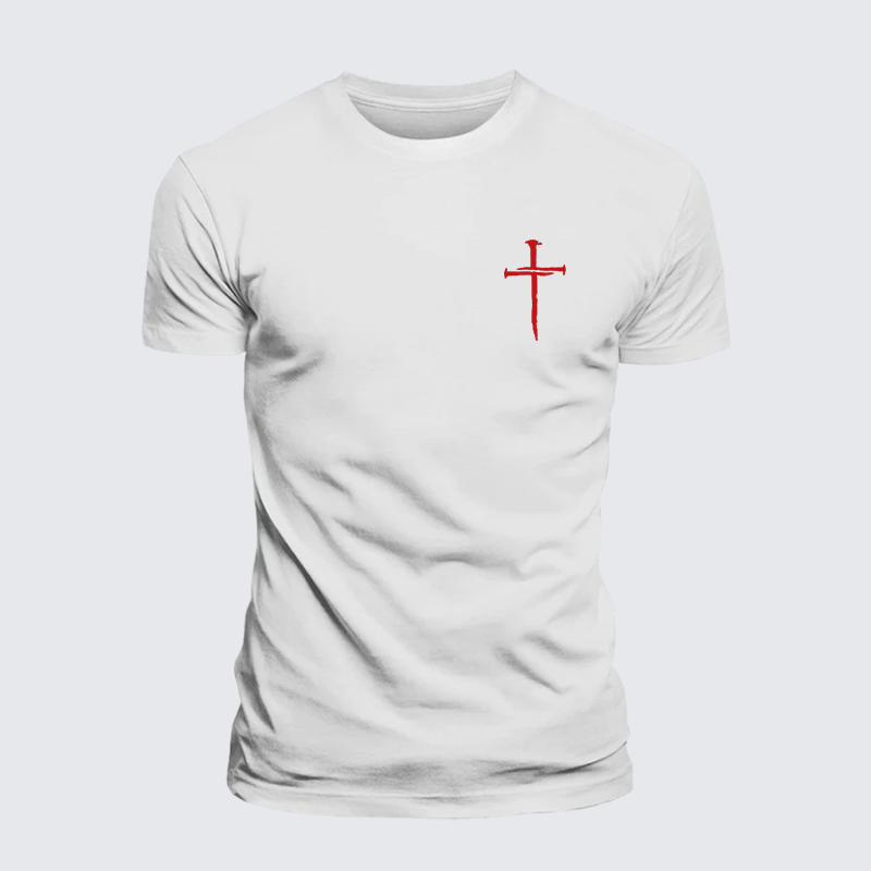 Red Cross  Jesus God Christian Cotton T-Shirt