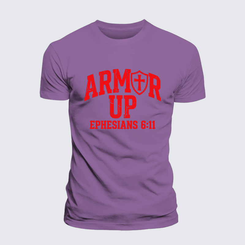 Armor Up Jesus God Christian Premium Mercerized Cotton Tee