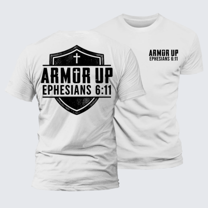 Armor Up Jesus God Christian Premium Mercerized Cotton Tee