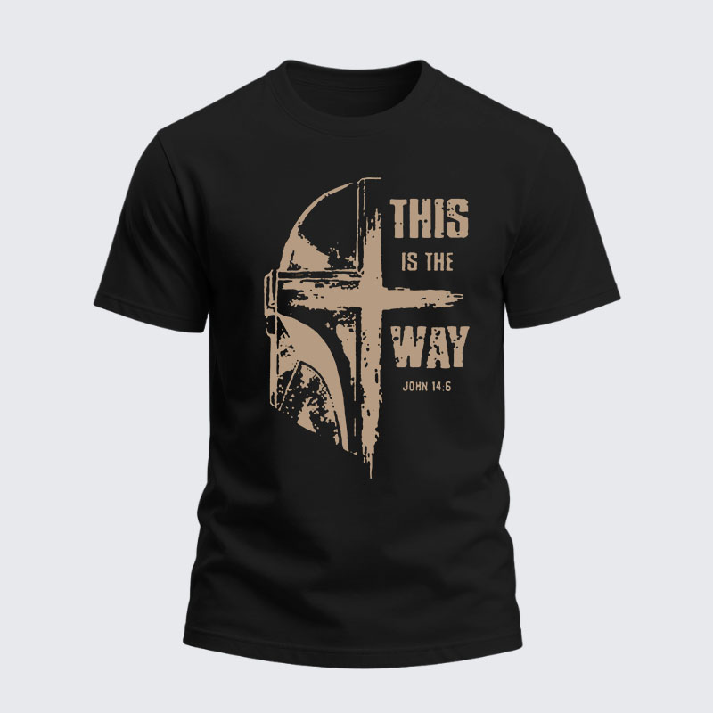 Man Of God Husband Dad Jesus God Christian Cotton T-Shirt