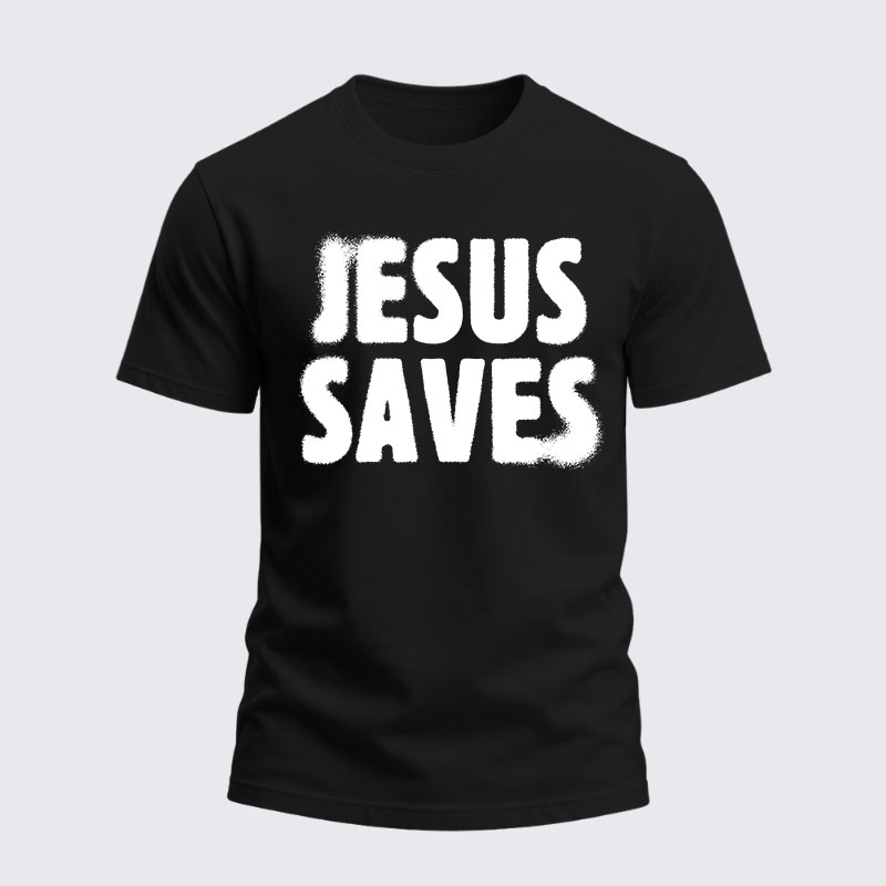 Heavyweight Cotton Tee - Jesus Saves