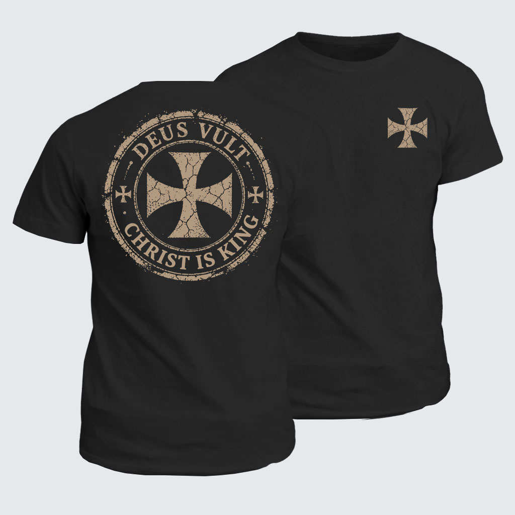 Classic Cotton Tee -  Deus Vult Christ Is King