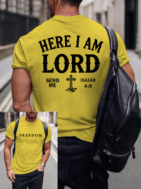 Send Me Isaiah 6:8 Jesus God Christian Cotton T-Shirt