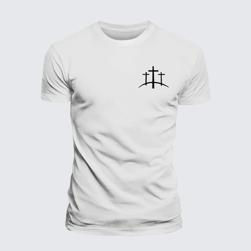 Cross Printed Jesus God Christian Premium Mercerized Cotton Tee