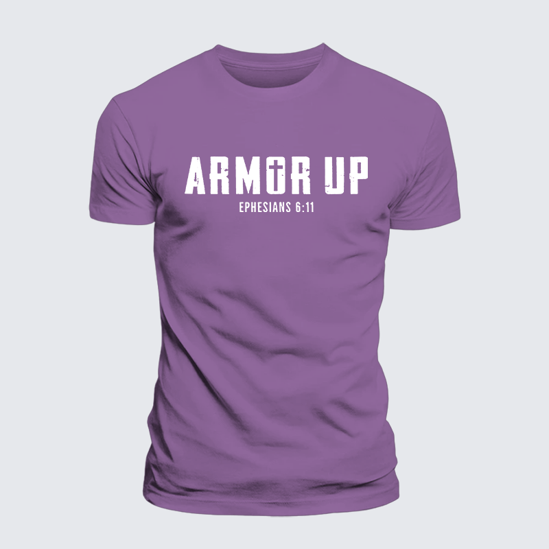 Armor Up Jesus God Christian Premium Mercerized Cotton Tee