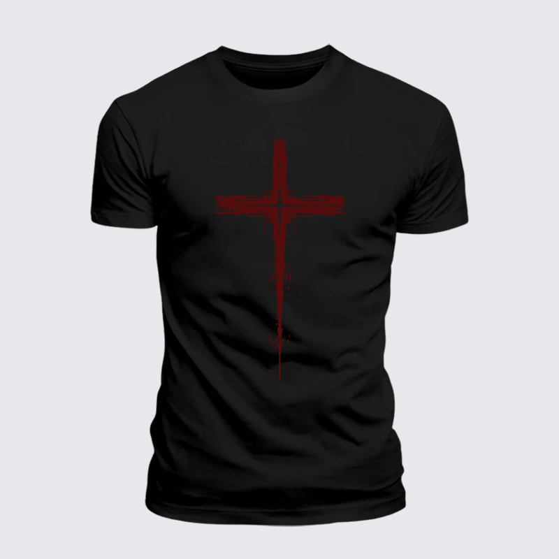 Light of Cross Jesus God Christian Premium Mercerized Cotton Tee