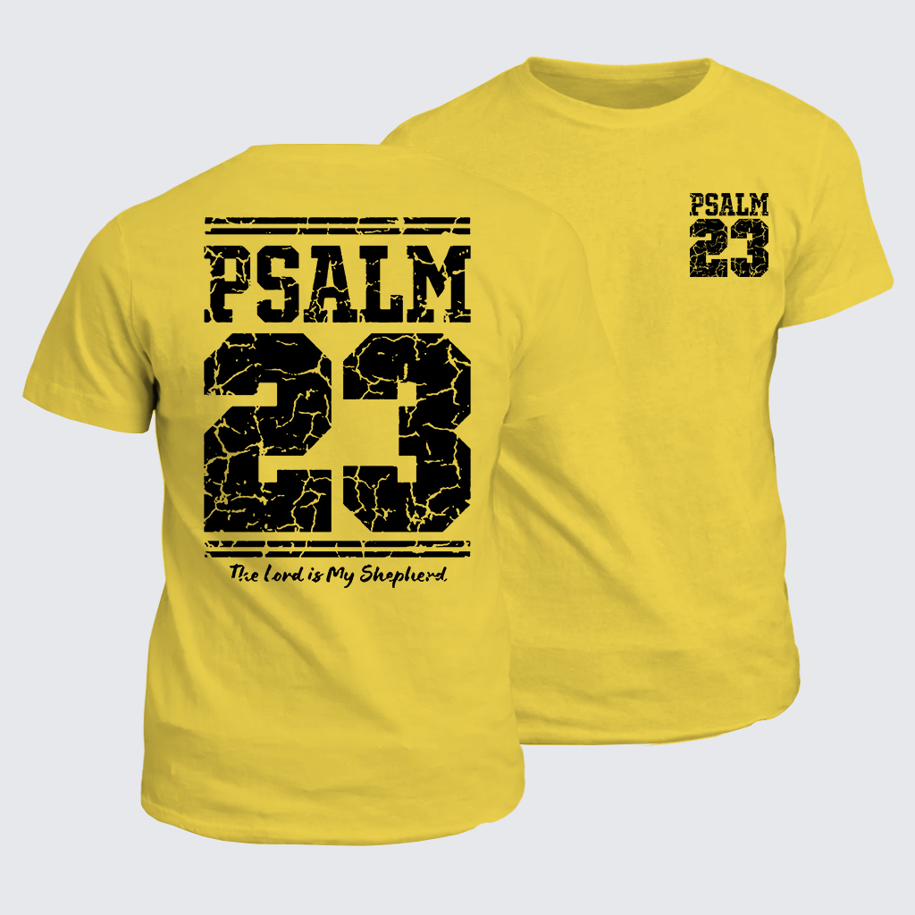 Psalm 23 The Lord Is My Shepherd Jesus God Christian Cotton T-Shirt