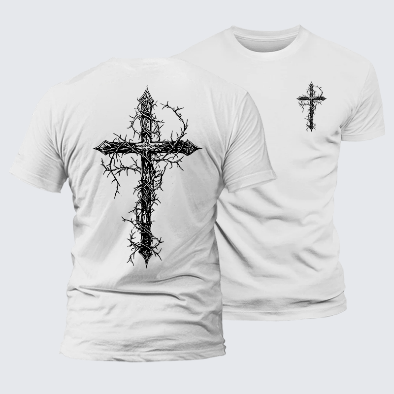 Cross Jesus God Christian Premium Mercerized Cotton Tee