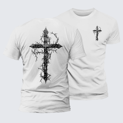 Cross Jesus God Christian Premium Mercerized Cotton Tee