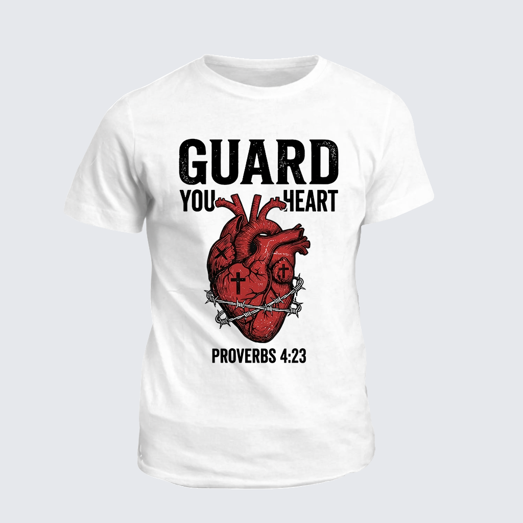 Guard Your Heart Jesus God Christian Cotton T-Shirt