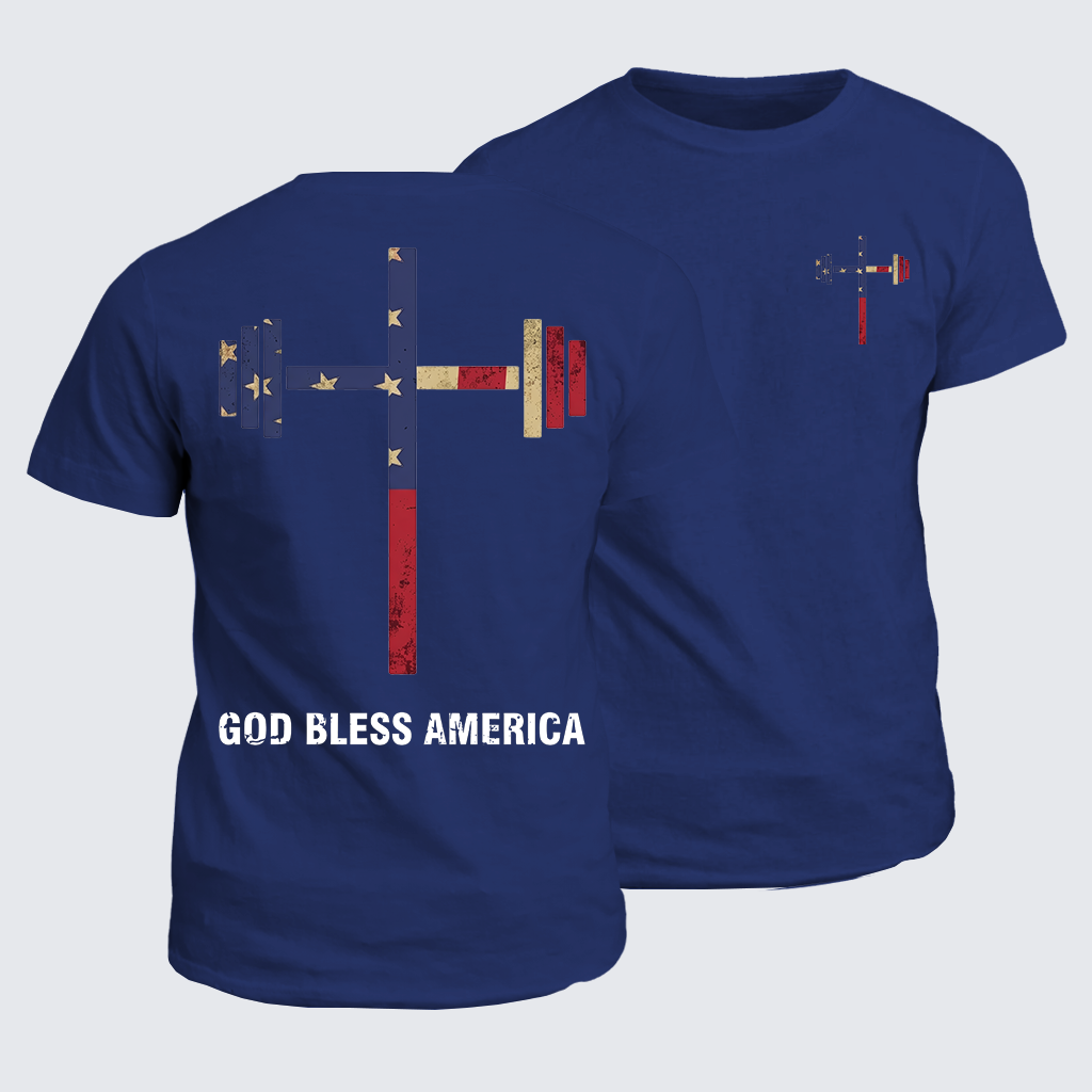God Bless America Jesus God Christian Cotton T-Shirt