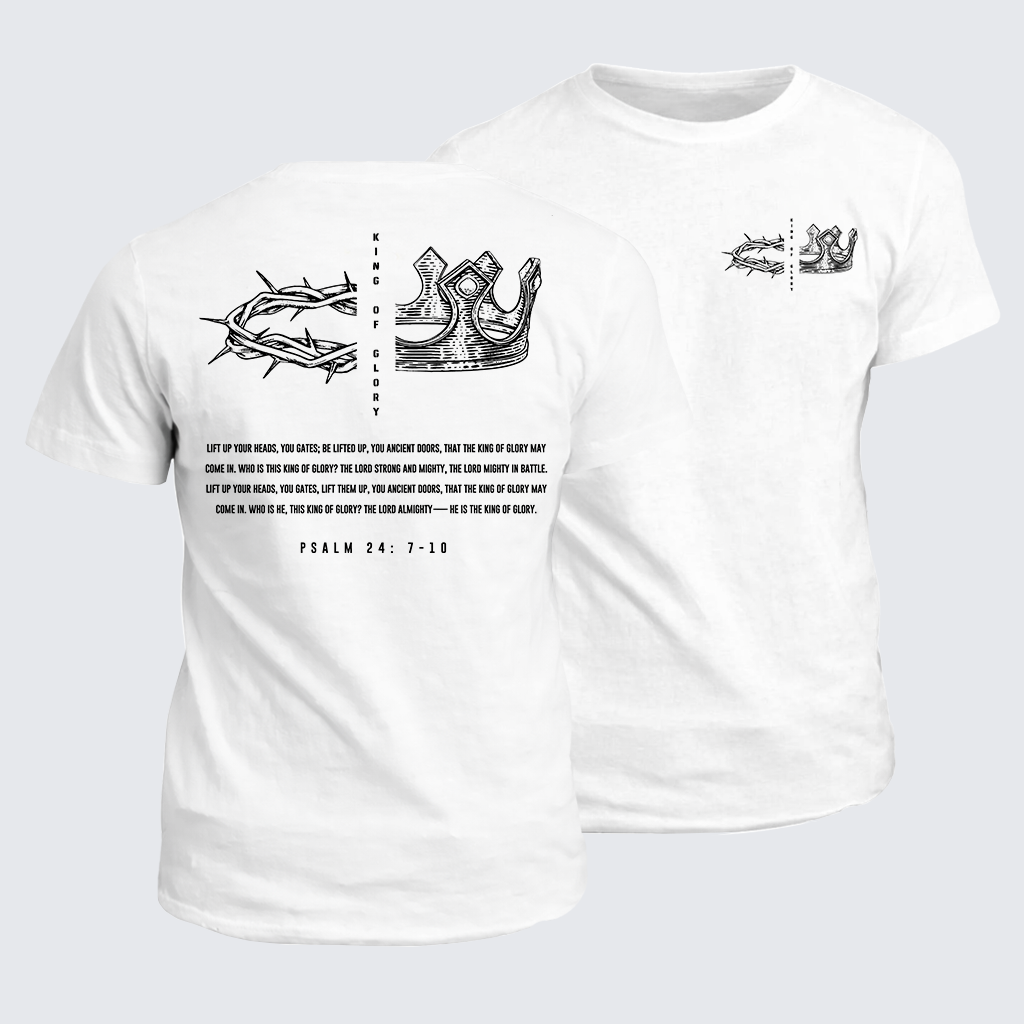 King Of Glory  Jesus God Christian Cotton T-Shirt