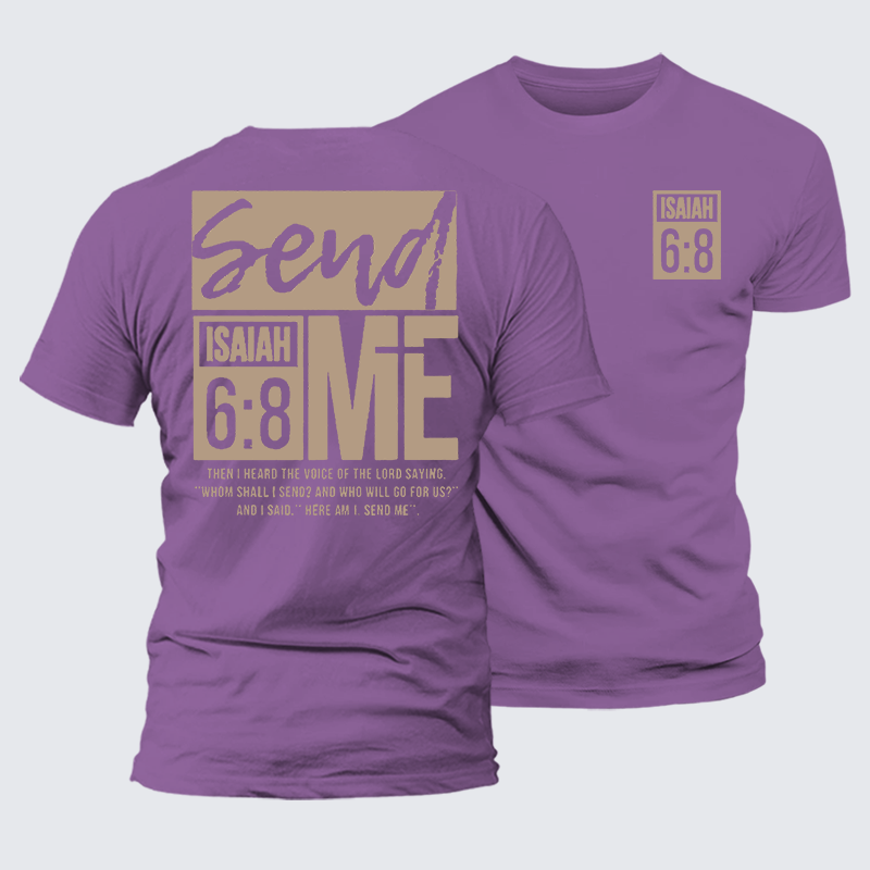 Send Me  Jesus God Christian Premium Mercerized Cotton Tee