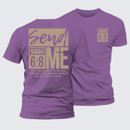 Send Me  Jesus God Christian Premium Mercerized Cotton Tee