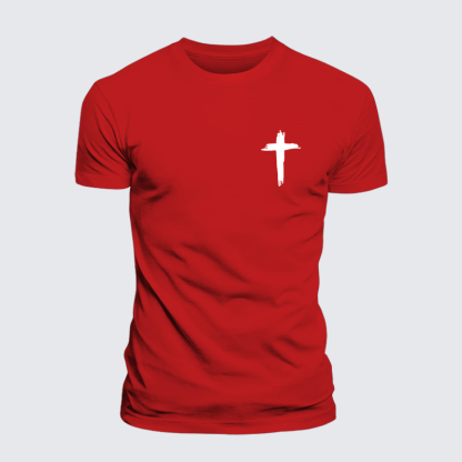 Cross Printed Jesus God Christian Cotton T-Shirt