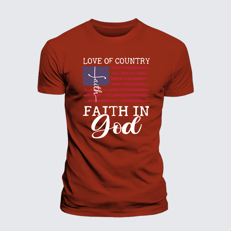 Faith In God Jesus God Christian Premium Mercerized Cotton Tee