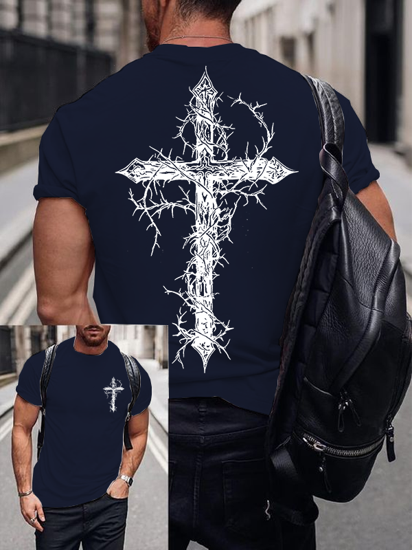 Cross Jesus God Christian Cotton T-Shirt