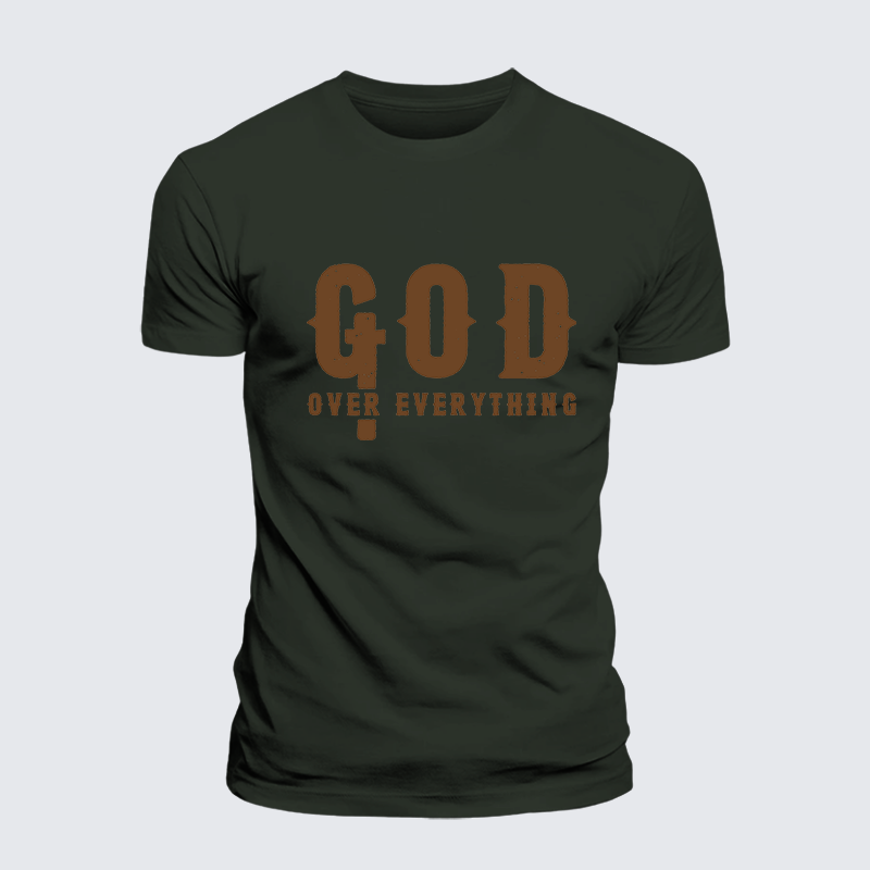 God over Everything Jesus God Christian Premium Mercerized Cotton Tee