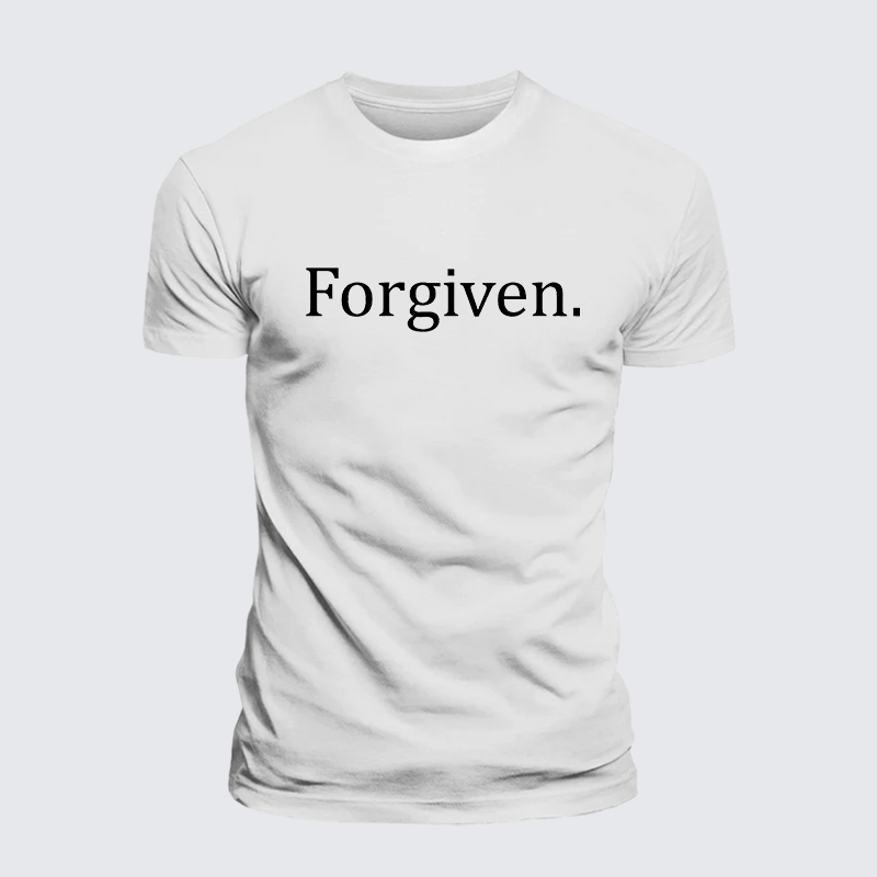 Forgiven Jesus God Christian Premium Mercerized Cotton Tee