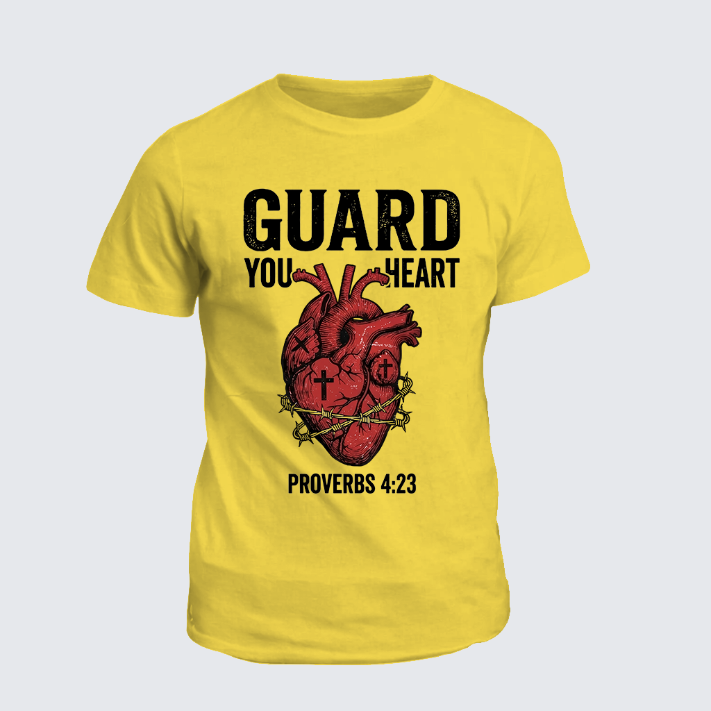 Guard Your Heart Jesus God Christian Cotton T-Shirt