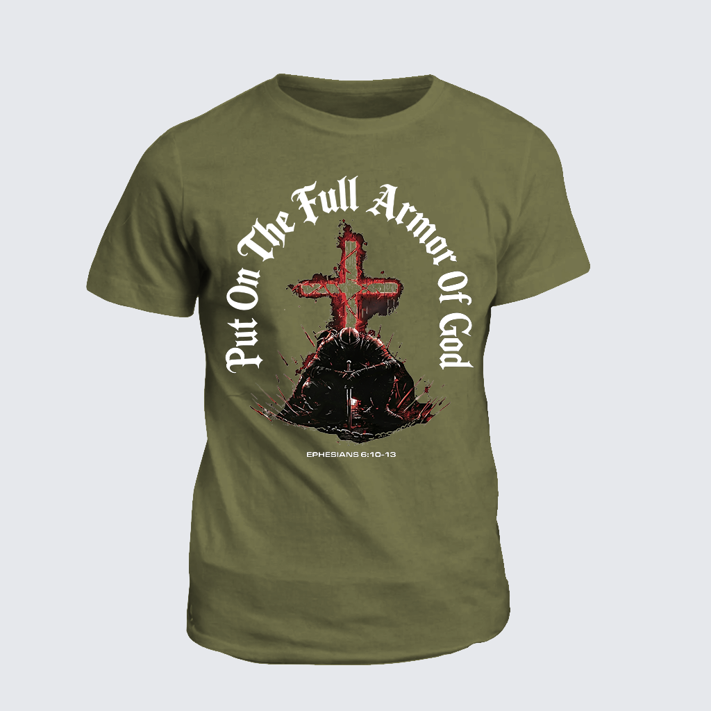 Put On The Full Armor Of God Jesus God Christian Cotton T-Shirt
