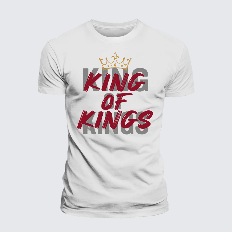 King Of Kings Jesus God Christian Premium Mercerized Cotton Tee
