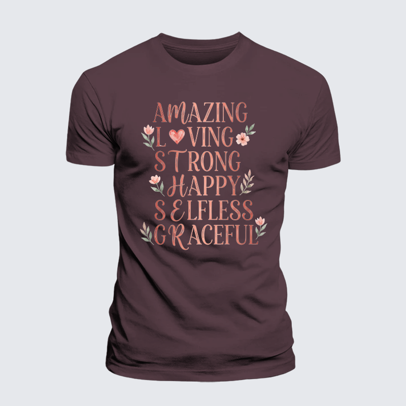 Amazing Mother Jesus God Christian Premium Mercerized Cotton Tee