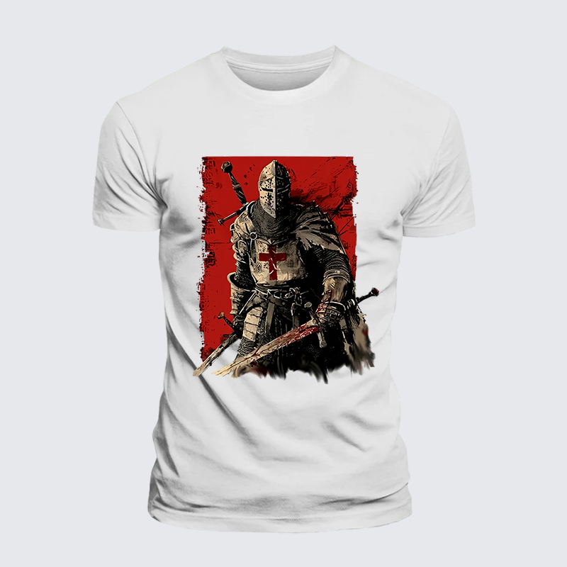 Templar Honor Jesus God Christian Premium Mercerized Cotton Tee