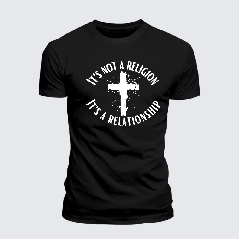 Man Of God Husband Dad Jesus God Christian Cotton T-Shirt
