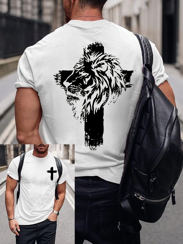 Fearless in Faith Jesus God Christian Cotton T-Shirt
