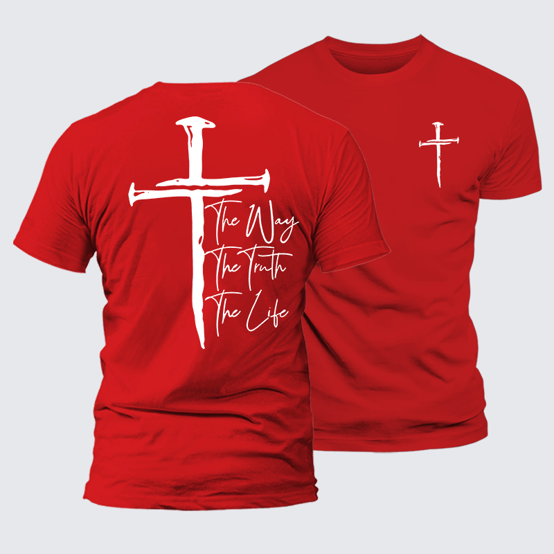 Jesus The Way The Truth The Life Jesus God Christian Cotton T-Shirt