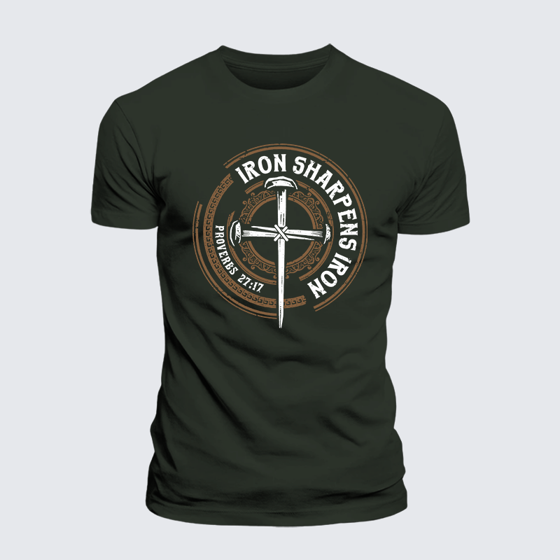 Man Of God Husband Dad Jesus God Christian Cotton T-Shirt