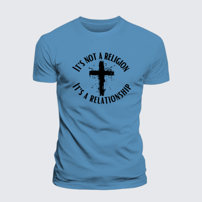 It's Not A Religion It's A Relationship Jesus God Christian Premium Mercerized Cotton Tee
