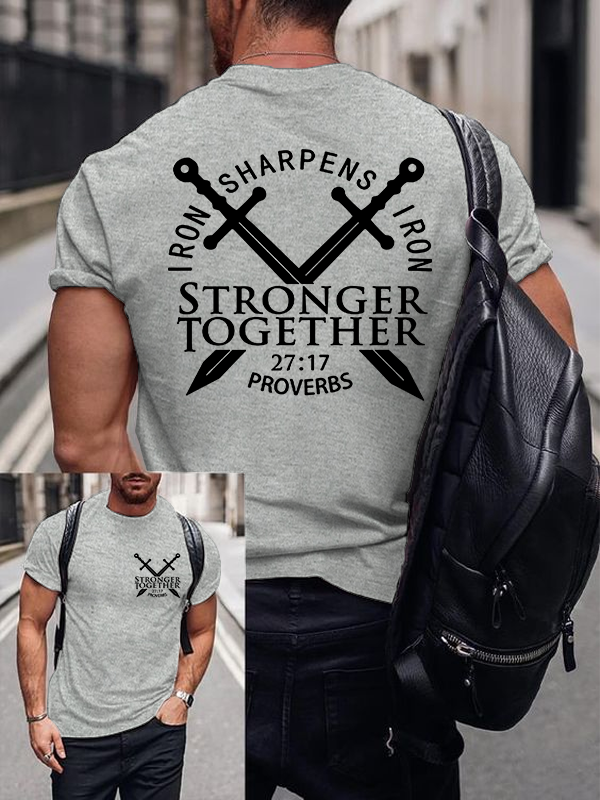 Stronger Together Jesus God Christian Cotton T-Shirt